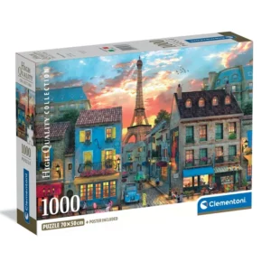 Puzzle 1000 pcs Rues de Paris Clementoni