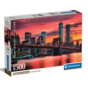 Puzzle 1500 pcs East River au Crépuscule Clementoni