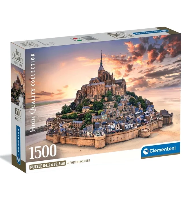 Puzzle 1500 pcs le mont St Michel Clementoni