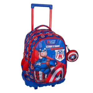Sac à dos école avec chariot captain america Must