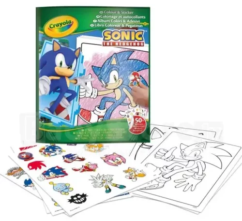 Livre de coloriage et d'autocollants Sonic Crayola
