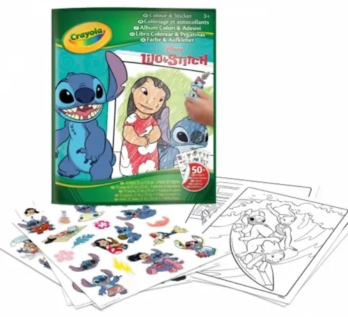 Livre de coloriage et d'autocollants Stitch Crayola