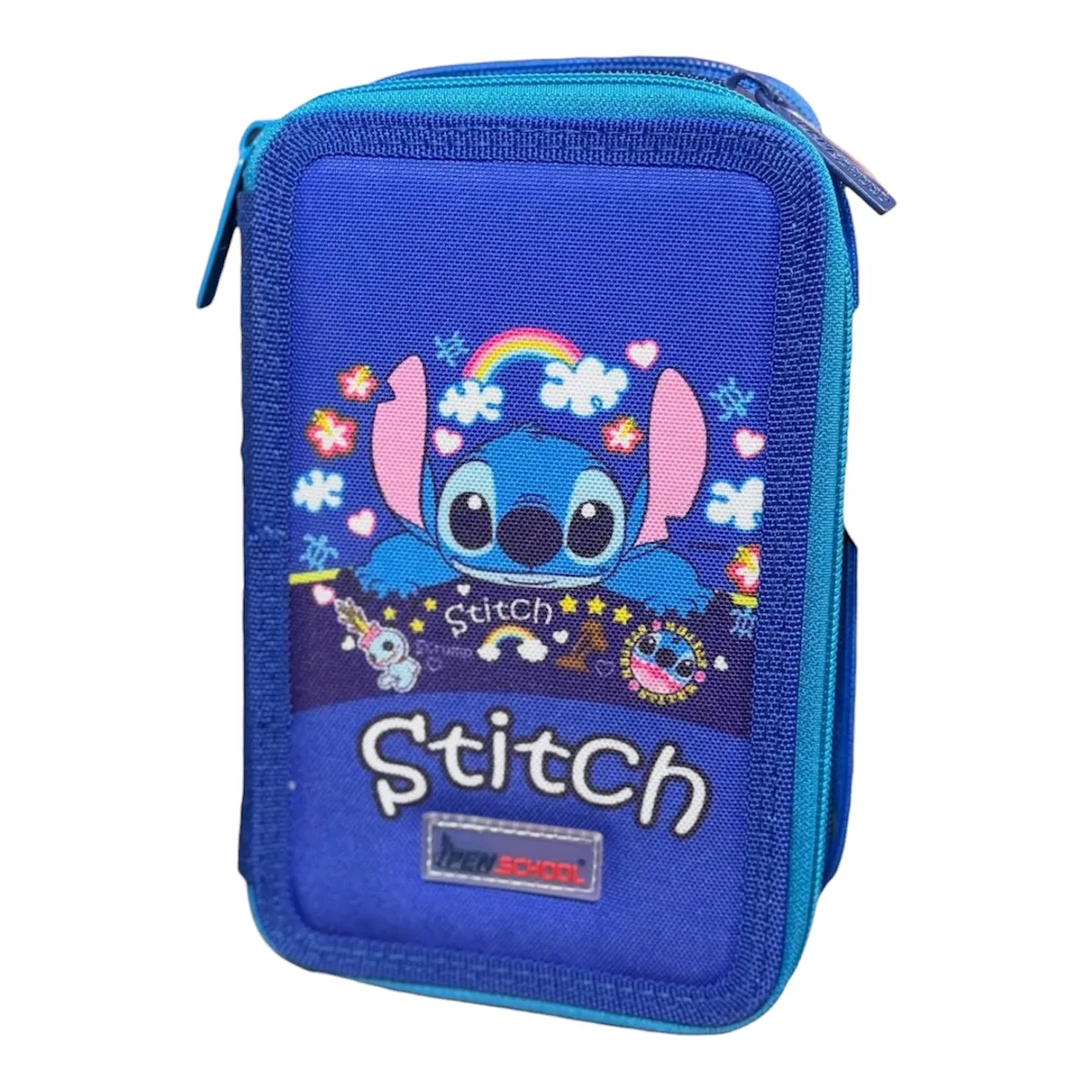 Trousse vide triple stitch Pen School bleu
