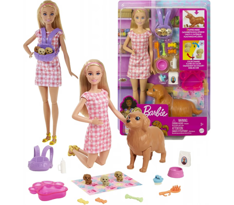 Poupée Barbie Naissance des Chiots