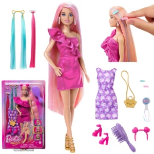 Poupée Barbie aux coiffures colorées